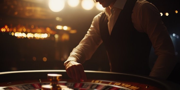 Antarmuka aplikasi klikhoki menampilkan meja dealer langsung dan menu permainan